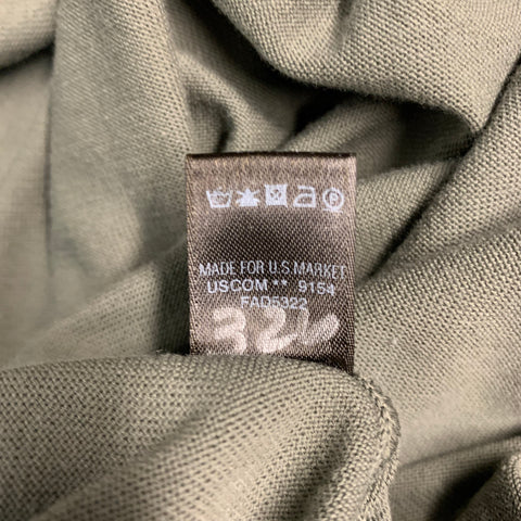 LORO PIANA Size M Olive Green Knit Cotton Zip Up Jacket