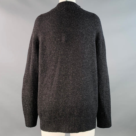 JENNI KAYNE Size XS Grey Cotton Blend Crew Neck Sweater