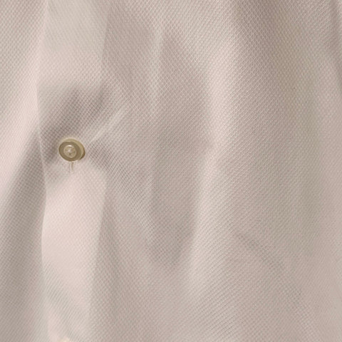 HUGO BOSS Size M White Textured Cotton Tuxedo French Cuffs Long Sleeve Shirt