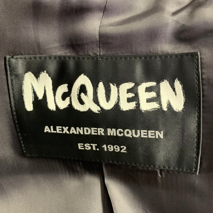 ALEXANDER MCQUEEN Size 44 Black Wool Cashmere Sport Coat