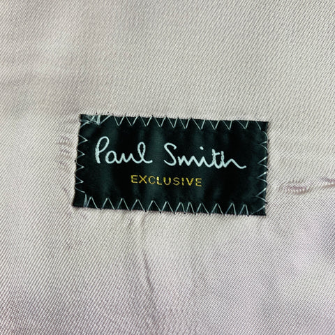 PAUL SMITH Size 44 Blue Pink Wool Mohair Single Breasted Collarless Vest