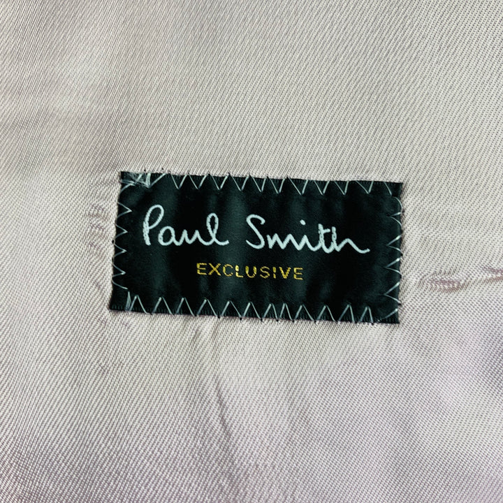 PAUL SMITH Size 44 Blue Pink Wool Mohair Single Breasted Collarless Vest