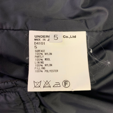 UNDERCOVER Size XL Black Grey Contrast Trim Nylon Blazer Jacket