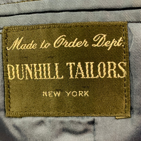 DUNHILL Size 40 Blue Velvet Shawl Collar Sport Coat