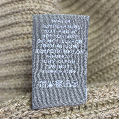 NEIMAN MARCUS Size XL Beige Knit Cotton Crew Neck Sweater