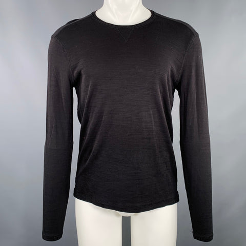JOHN VARVATOS Size S Black Cotton Crew Neck T-shirt