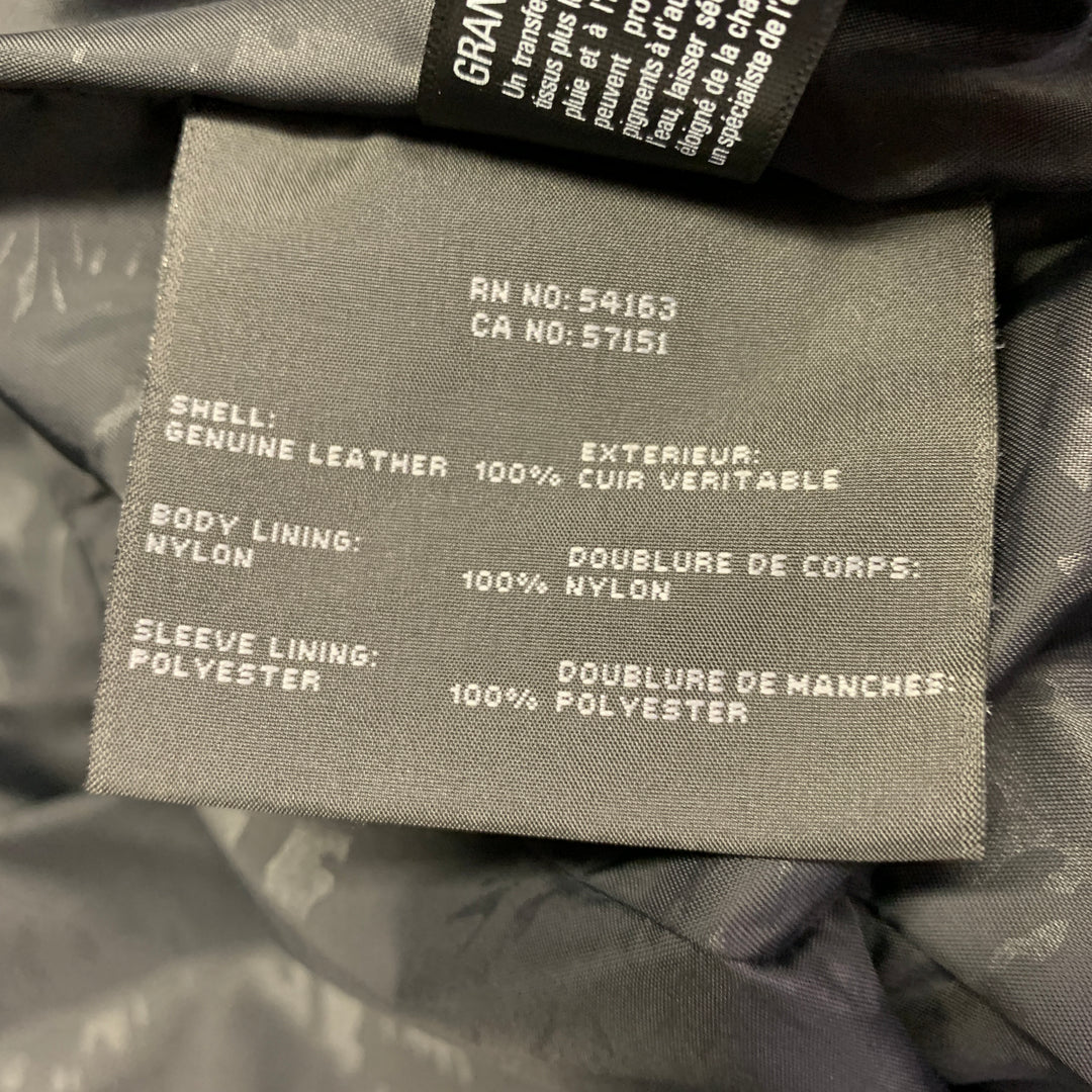 MARC NEW YORK Size M Black Leather Quilted Motorcycle Jacket
