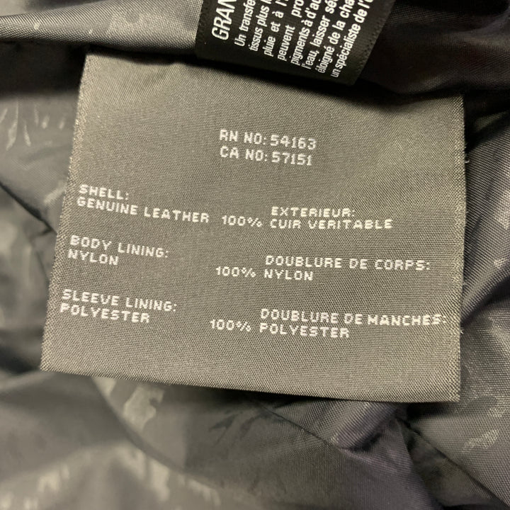 MARC NEW YORK Size M Black Leather Quilted Motorcycle Jacket
