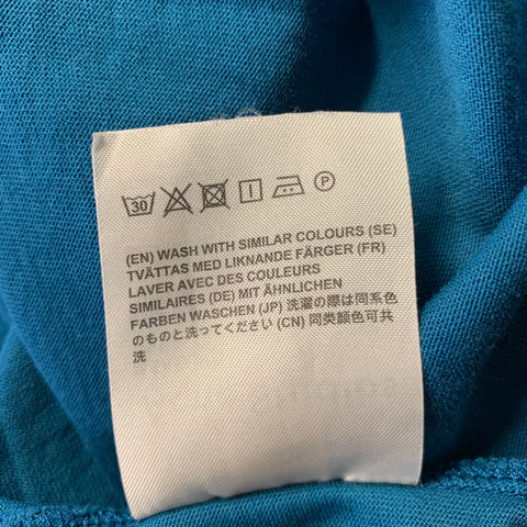 ACNE STUDIOS Size M Blue Teal Cotton Crew-Neck T-shirt