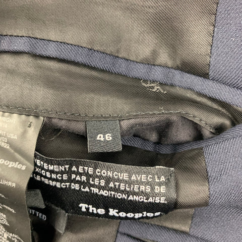 THE KOOPLES Size 36 Navy Wool Peak Lapel Sport Coat