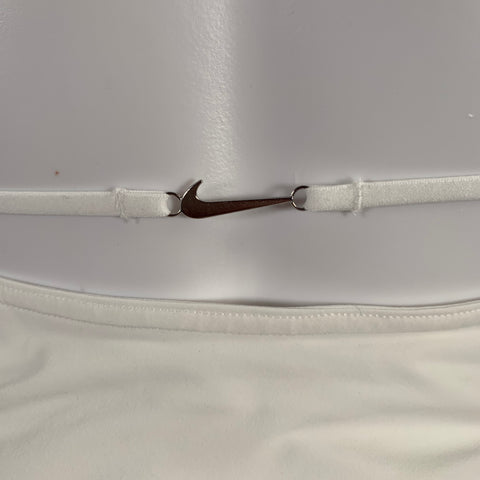 JACQUEMUS x Nike Size S White Polyester Blend Ruched Mini Cocktail Dress