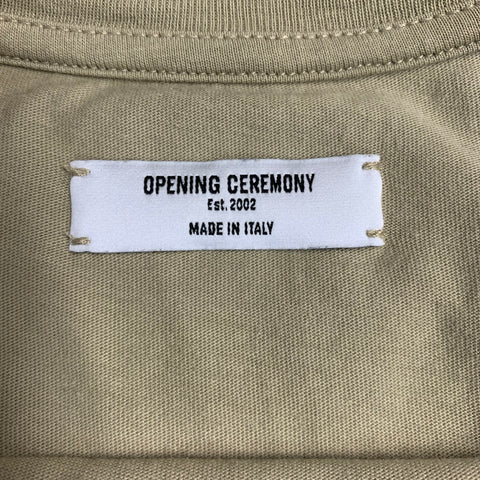 OPENING CEREMONY Size L Taupe New York Graphic Cotton Crew Neck T-shirt