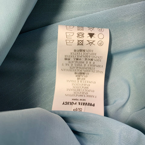 PRIVATE POLICY Size S Blue Clear Sequined Denim Wide Leg Dress Pants