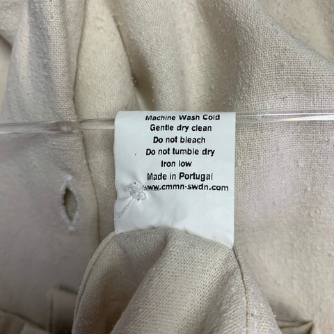 Chemise CMMN en coton crème à manches courtes et une poche, taille M