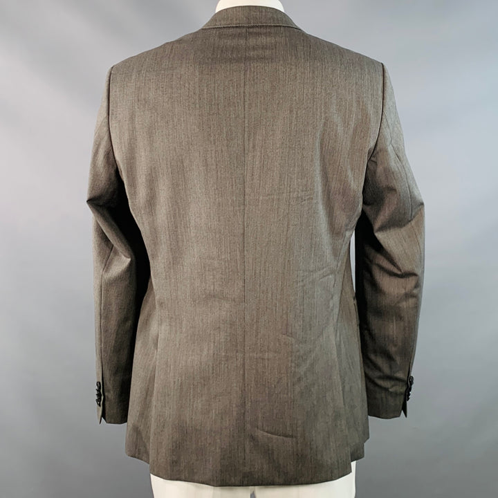 HUGO BOSS Size 42 Regular Grey Virgin Wool Notch Lapel Sport Coat