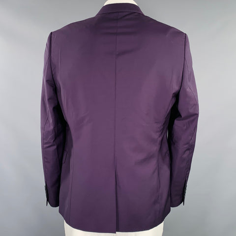 PAUL SMITH Size 44 Purple Wool Mohair Sport Coat