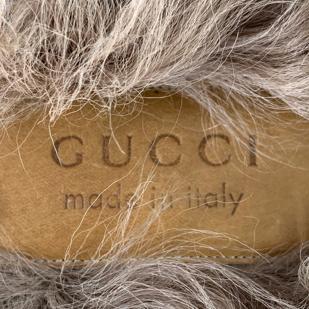 GUCCI Size 11.5 Guccissima Beige Rust Monogram Canvas Slip  display picture 3