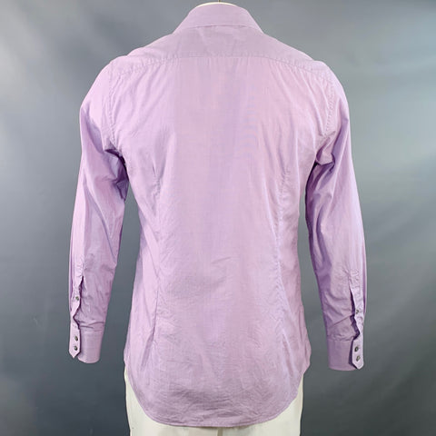 GUCCI Size L Purple Cotton Button Up Long Sleeve Shirt