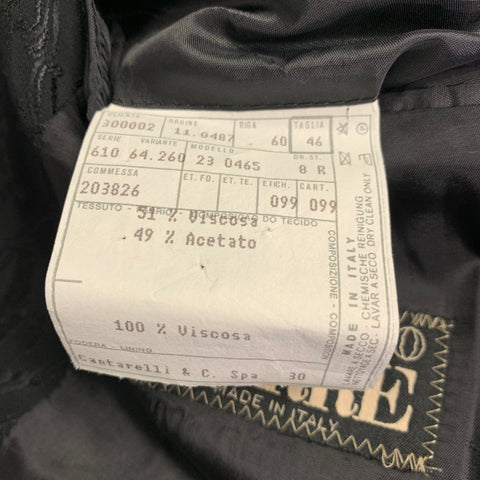 GIANFRANCO FERRE Size 36 Black Jacquard Viscose Blend Sport Coat