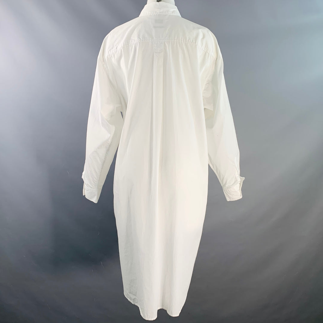 knee length dresses for ladies CLOSED Size S White Organic Cotton Oversized One Pocket Midi Shirt Dre –  Sui Generis Designer Consignment