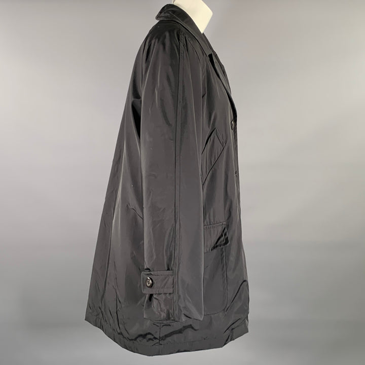 MAX MARA Size 8 Black Nylon Trench Jacket