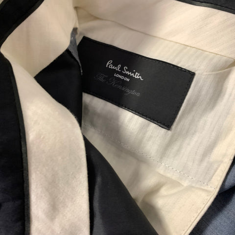 PAUL SMITH Chest Size 42 Regular Grey Slate Wool Notch Lapel 34 32 Suit