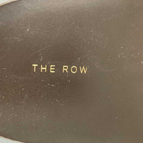 THE ROW Size 7.5 Cream Brown Leather Thong Sandals