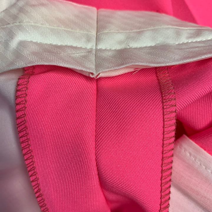 WALTER VAN BEIRENDONCK Size 32 Pink Fuchsia Polyester Flat Front Dress Pants