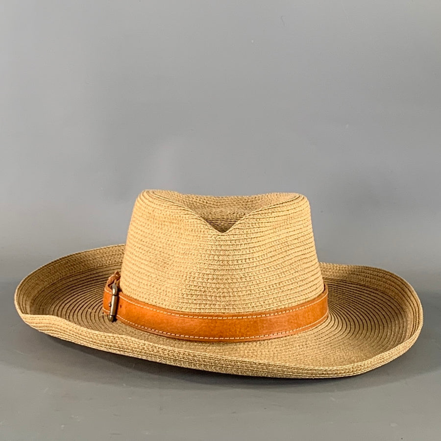 ERIC JAVITS Tan Brown Woven Hats