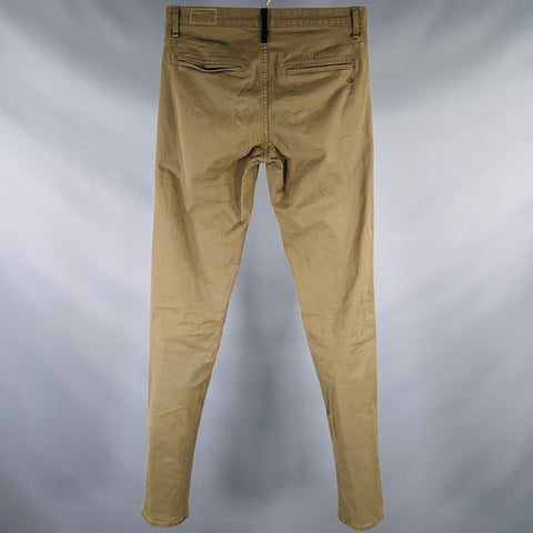 RAG & BONE Size 30 Green Olive Twill Cotton Polyurethane Zip Fly Casual Pants