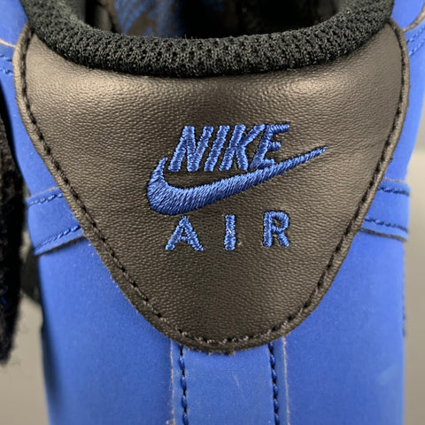 NIKE Talla 8 Zapatillas altas con bloques de color de cuero negro azul