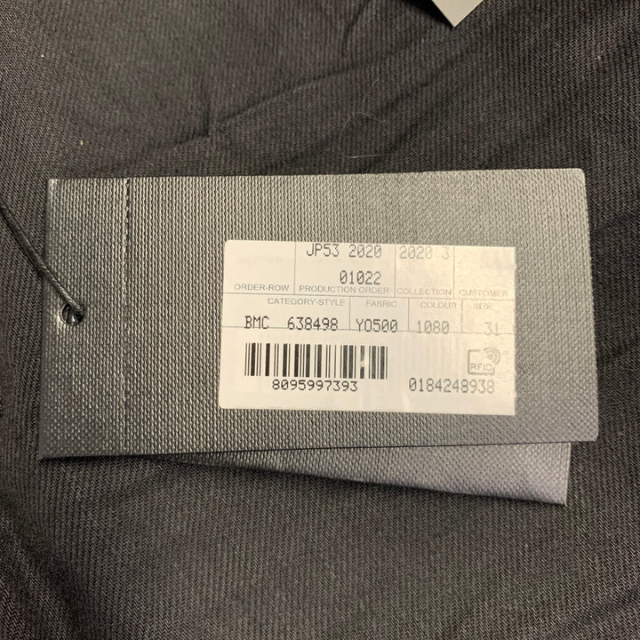 SAINT LAURENT 2020 Size 31 Black Denim Tapered Five Pockets Jeans