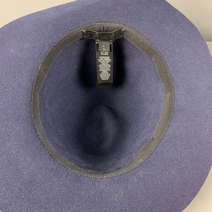 BURBERRY PRORSUM Spring 2015 Size L Navy Blue Rabbit Felt Hats