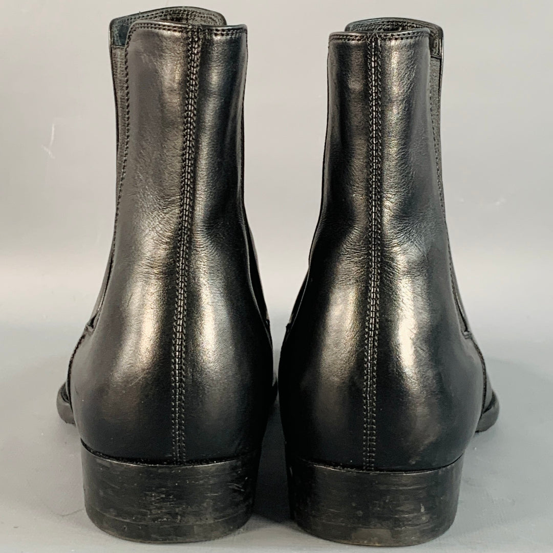 SAINT LAURENT Size 9 Black Leather Ankle Chelsea Boots