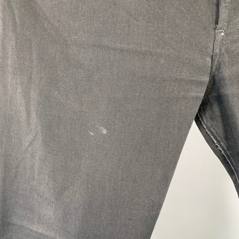 A.P.C. Size 36 Black Twill Cotton Blend Tapered Five Pockets Jeans