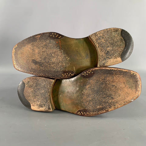 BETTANIN & VENTURI Size 8 Tan Brown Leather Spectator Boots