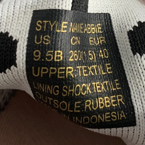 KATE SPADE Size 9.5 Black White Nylon Polka Dot Scallop Trim Sneakers