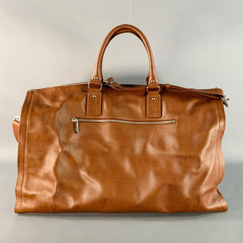 Sac de voyage et porte-habits convertible en cuir marron HOOK & ALBERT