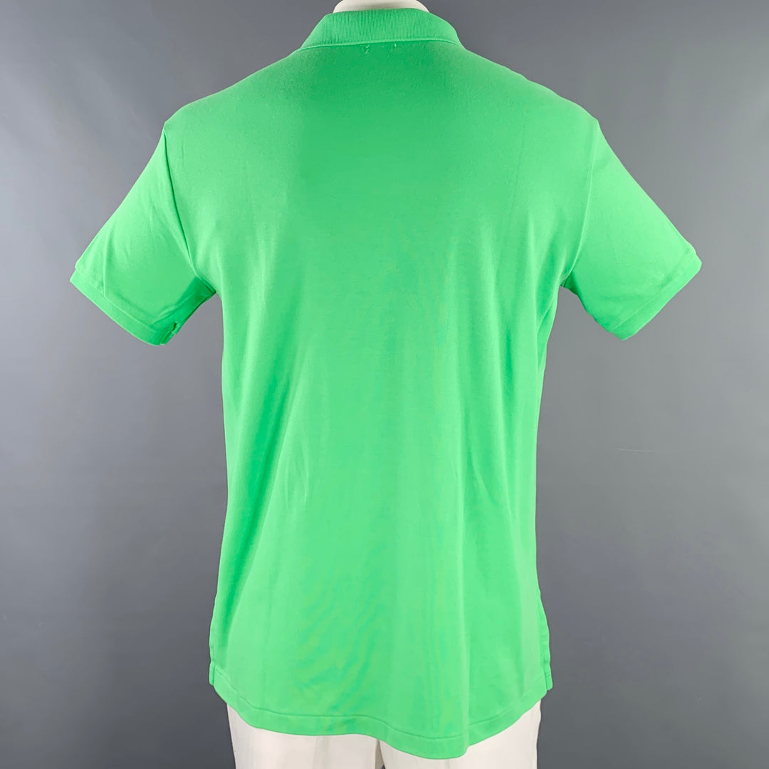 POLO by RALPH LAUREN Size L Lime Green Cotton Half Placket Polo
