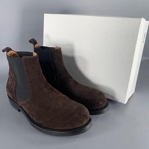 BUTTERO Bottines Chelsea en daim marron, taille 10
