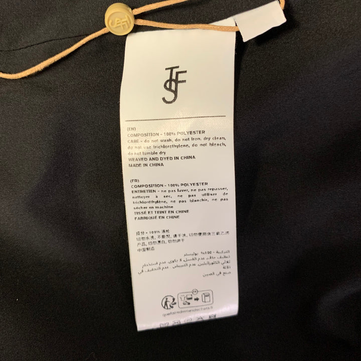 THE FRANKIE SHOP Size One Size Black Polyester Textured Cropped Jacket