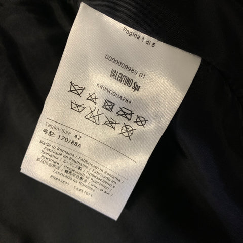 RED VALENTINO Spring 2016 Size 42 Black Leather Cropped Casual Top