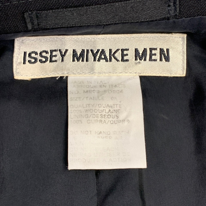 ISSEY MIYAKE Size L Black Twill Wool Notch Lapel Sport Coat