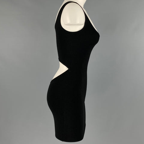 CALVIN KLEIN Taille XS Noir Jersey Tank Bodycon Mini Robe