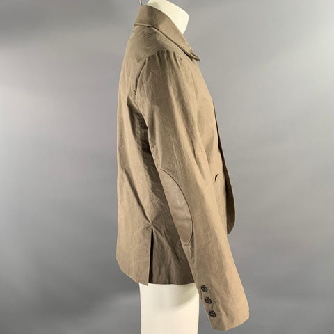 KANG Size M Tan Khaki Patchwork Cotton Chore Jacket
