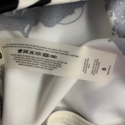 CHARLIE Size S White Black Abstract Nylon Blend Speedo