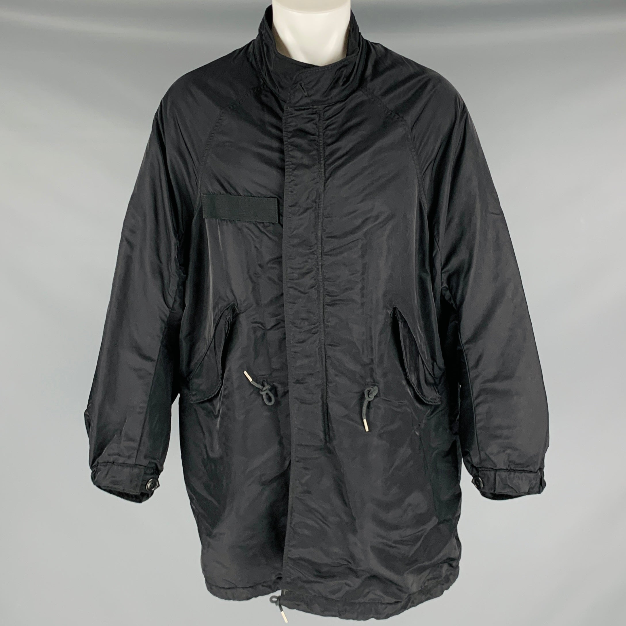 VISVIM -Six Five Fishtail Parka- Size S Black Nylon Parka Coat