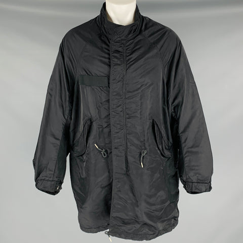 VISVIM -Six Five Fishtail Parka- Abrigo parka de nailon negro talla S