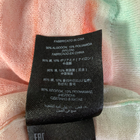 DRIES VAN NOTEN Size S Orange Neon Cotton Blend Tie Dye Pullover