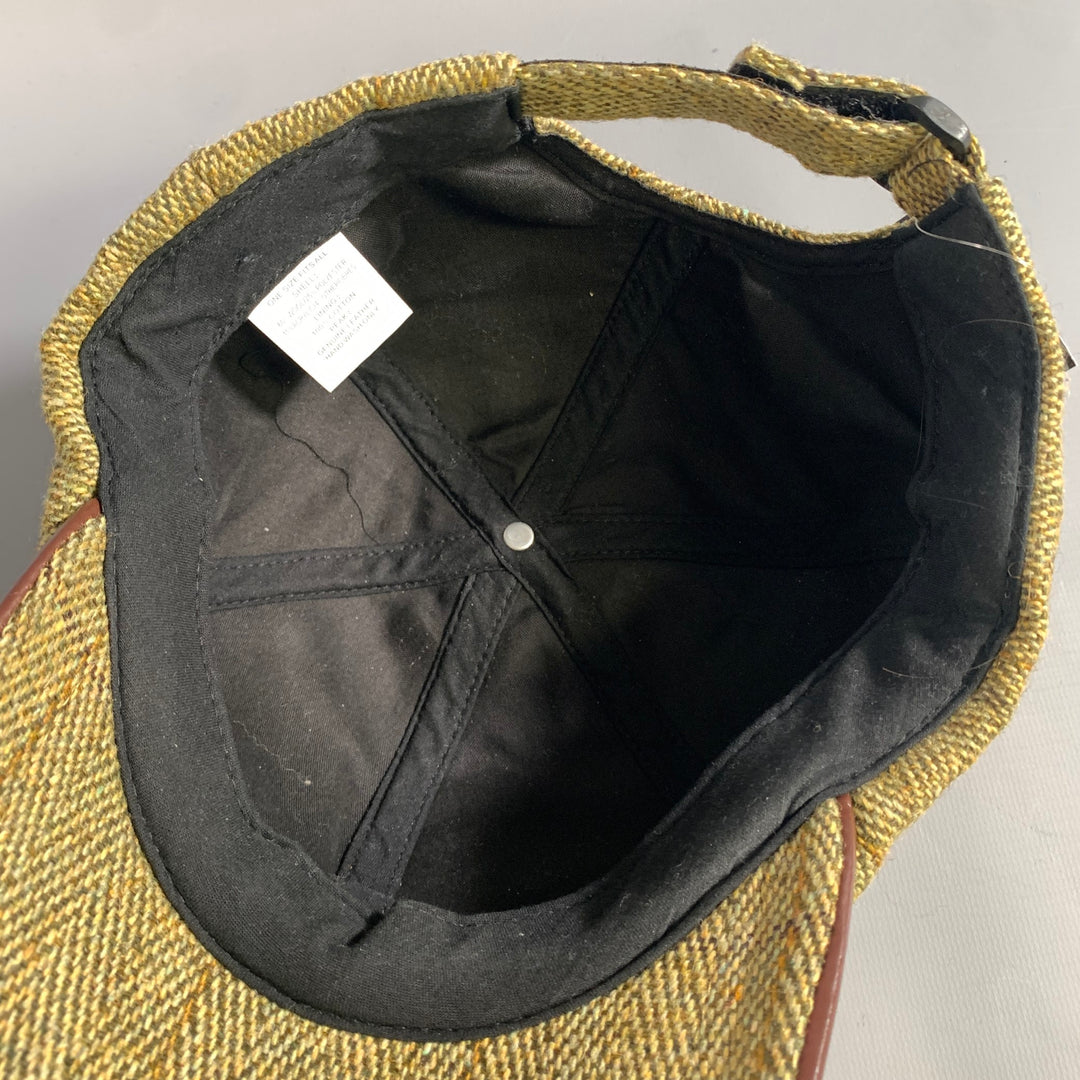 NO BRAND One Size Green Olive Heather Wool Blend Hats